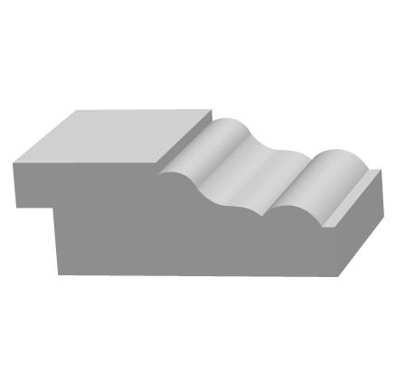 Молдинг Ultrawood Trim 0002A i 2.00 под покраску (грунт) 2000х51х15 мм